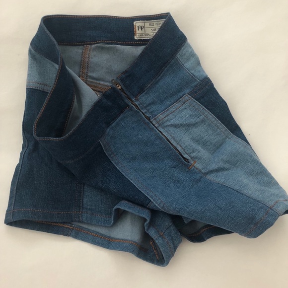 Free people high waisted patchwork shorts - Picture 5 of 5